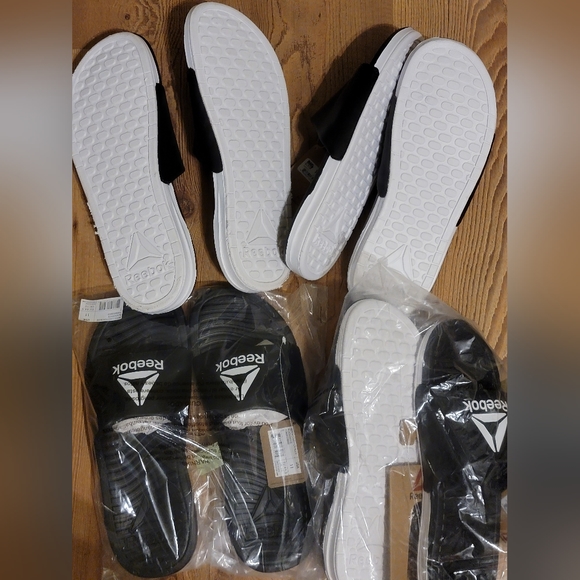 MENS Reebok slides 4 pair Bundle - Picture 1 of 2